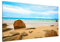 Magnettafel The Beach Memoboard Design Quer Metall Magnet Pinnwand Motiv Wand Stahl Küche Büro, Größe HxB: 37cm x 78cm