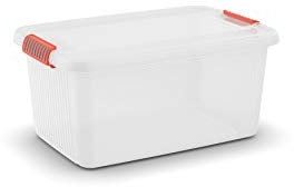Kis Aufbewahrungsbox K Latch Box 43 Liter in transparent-orange, Plastik, 59x39x28 cm