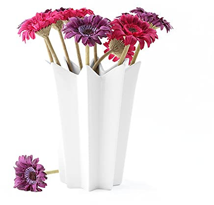 Holst Porzellan VS 020 Porzellanvase Sternform 20 cm, weiß, 15 x 15 x 20.5 cm 0,90 l