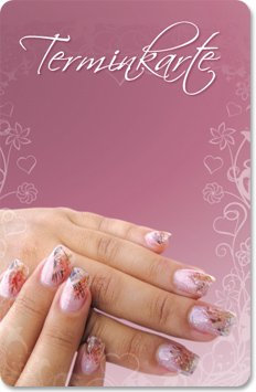Terminkarten (100 Stück) für Nagelstudio, Naildesign, Maniküre, Kosmetik - Terminkarte nail art