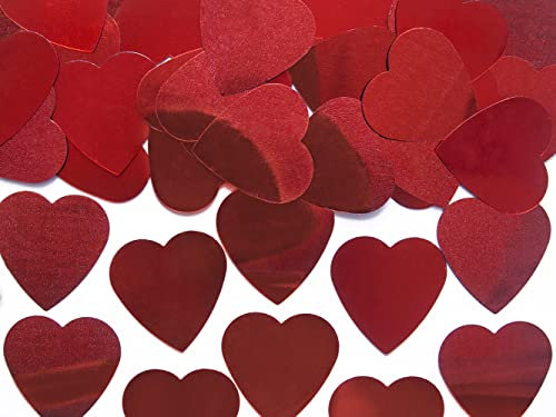 Konfetti Herzen 2,5cm 10g Tischdeko Hochzeit Party Romantik Streudeko Tischkonfetti Confetti rot