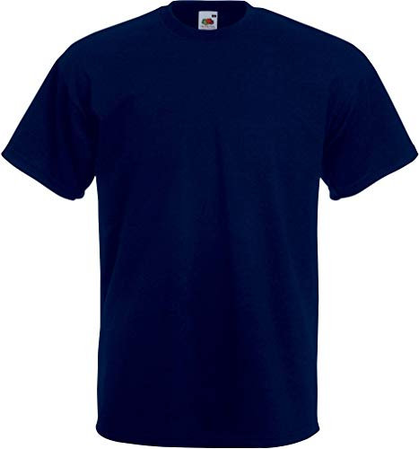 Fruit of the Loom Men's Super Premium Short Sleeve T-Shirt, Deep Navy, Small