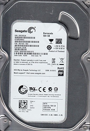 ST500DM002, Z6E, TK, PN 1BD142-502, FW KC48, Seagate 500GB SATA 3.5 Disco Duro
