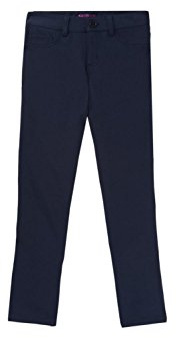 French Toast Big Girls' Skinny 5 Pocket Knit Pant, Navy, 12