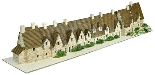 Outletdelocio Aedes 1601. Kit de construccion en Piedra de Condado Ingles Bibury Arlington Rowl. Base y Decoracion incluida