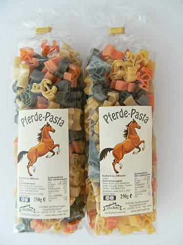 Nudeln in Pferde Form, 2x 250 g, Nudeln, Pasta, Dekoration, Delikatesse