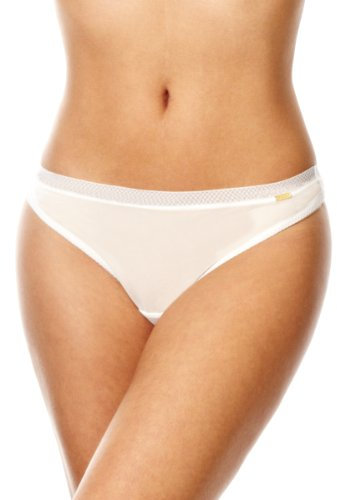 Gossard Damen Tanga Glossies Sheer Thong, Weiß, M