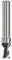 ENT 15962 Gratfräser VHW, Schaft (S) 8 mm, Durchmesser (D) 9,5 mm, NL 9,5 mm, E 9°, SL 32 mm, ohne Vorschneider