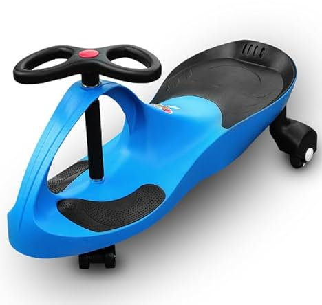 RIRICAR Blau Spielzeugauto für Kinder - Antrieb durch Lenkbewegung, mit Flüsterrädern