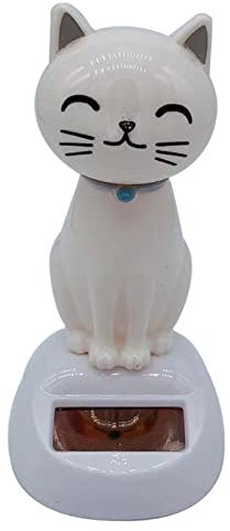 Solar Wackelfiguren, Solar Wackelfigur Katze Solar Power Wackelkopffiguren Für Halloween Auto Armaturenbrett Solar Wackelfigur Katze Solar Shaking Head Katze Solarbetriebene Tanzende Auto Zubehö