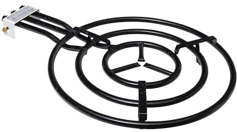 VAELLO - Réchaud à Paella Émaillé - Brûleur à Gaz Butane et Propane pour Poêle à Paella - Accessoire de Cuisine Extérieure Garanti 2 Ans - 3 Feux, Ø 70 cm