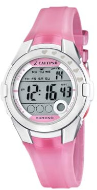 Calypso Montre pour Enfants K5571/2 Digital Crush Boîtier en Plastique Multi Bracelet en Plastique Rose
