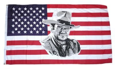 Flagge Fahne USA - John Wayne 90 x 150 cm FLAGGENMAE®