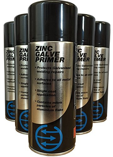 (PACK OF 10) 400ml Cold Zinc Galve Primer spray paint - Silver Galv