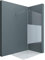 doporro Box Doccia Walk-In 130x200cm, Parete Doccia in Vetro Parzialmente Smerigliato 8mm Braccio di Sostegno 70-120cm Vetro di Sicurezza ESG con Rivestimento Nano BRAM3 Bremen01MS