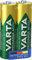 VARTA Batterien AA, wiederaufladbar, 2 Stück, Recharge Accu Power, Akku, 2100 mAh Ni-MH, ohne Memory Effekt, vorgeladen, sofort einsatzbereit