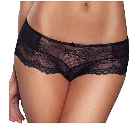 Gossard Women's Superboost Lace Padded Plunge Bra Briefs, Black, XL UK