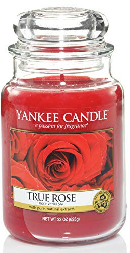 Yankee Candle Scented Candle | Scented Candle | True Rose Large Jar Candle | Burn Time: Up to 150 Hours