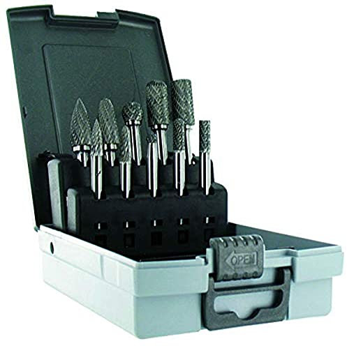Jeu de fraises Tivoli Carbide FLK10 Ø 6 et Ø 12 queue 6 mm (10 fraises différentes)