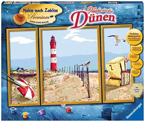 Ravensburger Malen nach Zahlen 28968 - Malerische Dünen - Für Erwachsene und Kinder ab 14 Jahren
