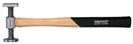 Tengtools Marteaux de carrossier rond plat + carrée avec picots