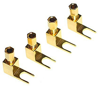 Sponsored Ad - [4 Pack] 4 pcs Total Hi-end Banana to Spade Adapter Plug/Speaker Cable Connector 4 PCS [Wy-yp01 / Spade De L]
