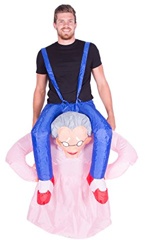 Bodysocks® Aufblasbares Oma (Alte Frau) Kostüm für Erwachsene