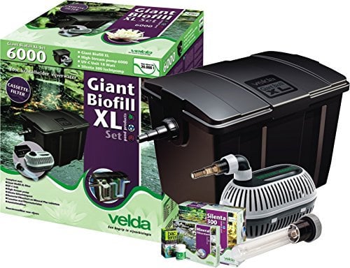 Velda 126406 Flow Filter for Pond up to 20,000 Litres Including Pump 18 Watt UV-C, Giant Biofill XL Set 6000