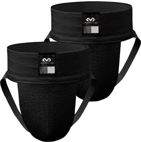 McDavid 2-Pack Athletic Supporter with Quick Dry Stretch Mesh Pouch, Black, XXL