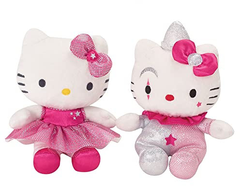 Jemini – 022710 – Peluche – Hello Kitty – Ballerina o Clown – 17 cm - 1 Pezzo, Colore/Modello Assortito