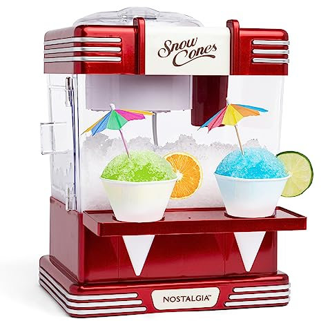 Nostalgia Electrics Retro Snow Cone Machine, 4760 g, 393 mm, 266 mm, 317 mm, 40 W, 120 MB/s - Heladera