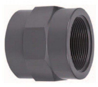 Liquipipe GmbH PVC Gewindemuffe PN 16 2 Grau Innengewinde x Innengewinde Muffe PVC-U