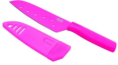 Kuhn Rikon Colori 1 Couteau Santoku Petit, Couleur Fuchsia Fuchsia