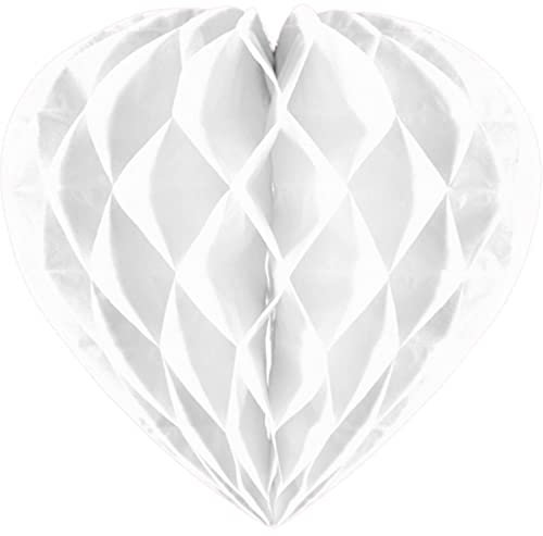 Dekoration Honeycomb Herz 30 cm – weiß