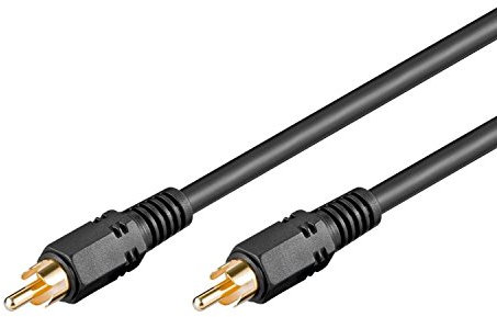 goobay 50337 Cavo di collegamento audio digitale coassiale Cinch S/PDIF, schermatura doppia, 10m Lunghezza del cavo
