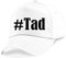 Reifen-Markt Base Cap Hashtag #Tad Größe Uni Farbe Weiss Druck Schwarz