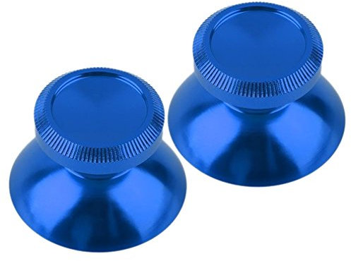 Aussel Thumbsticks Thumb Grip Stick en métal pour PS4 Xbox un système de jeu 2 en 1 (Bleu)