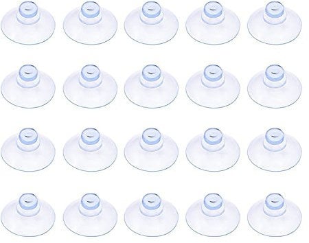 Outus kleine klare Kunststoff-Saugnäpfe ohne Haken-20 mm-20 Packungen