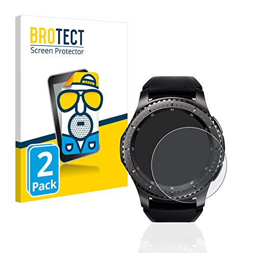 BROTECT Schutzfolie für Samsung Gear S3 Frontier | 2 Stück Entspiegelnder Displayschutz Made in Germany Matte Displayschutz-Folie Anti-Reflex Anti-Fingerprint Einfache Montage