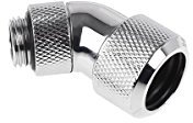 Alphacool 17408 Eiszapfen 16mm HardTube Anschraubtülle 45° drehbar G1/4 - Chrome Wasserkühlung Anschlüsse