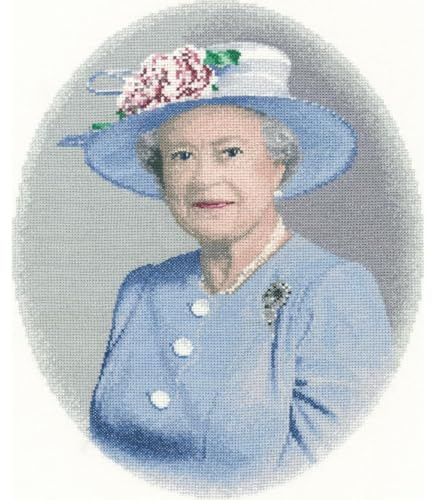 Kreuzstich Set mit Zählmuster Königin Elizabeth II