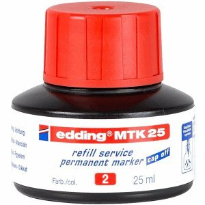 edding Nachfülltinte MTK 25 Refill Service Permanentmarker 25ml rot