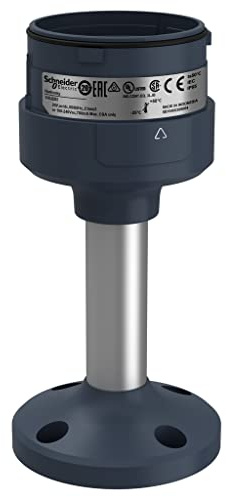 Schneider Electric, XVUZ02, Harmony XVU, fixing plate with 100 mm aluminium pole for modular tower lights, black, 60