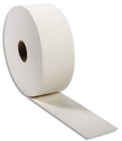 Paquet de 6 rouleaux de Papier toilette Jumbo 2 plis pure cellulose, 1245 formats L380m blanc