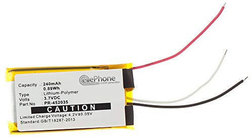 cellePhone Akku Li-Polymer kompatibel mit Bose QuietComfort 20 - Mio MiVue C330 C335 (Ersatz für PR-452035)