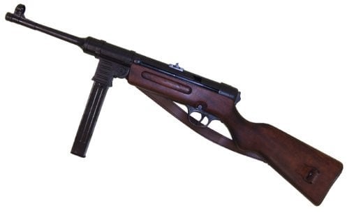Deko Waffe Schmeisser MP41 mit Ledergurt
