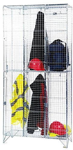 2 Door Triple Wire Mesh Locker 457mm deep