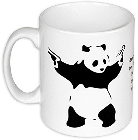 Taza Destroy Racism (Destruye el racismo) Taza de Café Bansky Panda