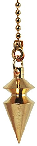 Pendule Triangle doré - ésotérisme - radiesthésie - divination