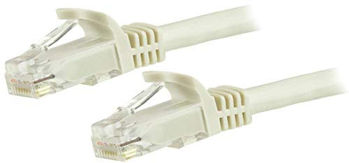 StarTech.com Cavo di rete CAT 6, Cavo Patch Ethernet RJ45 UTP bianco da 5m antigroviglio